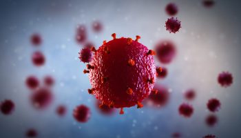 3d illustration of HIV virus. Medical concept.
