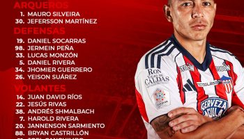 ¡Hoy juega Junior! Estos son los 19 convocados por Arias para enfrentar a Bucaramanga