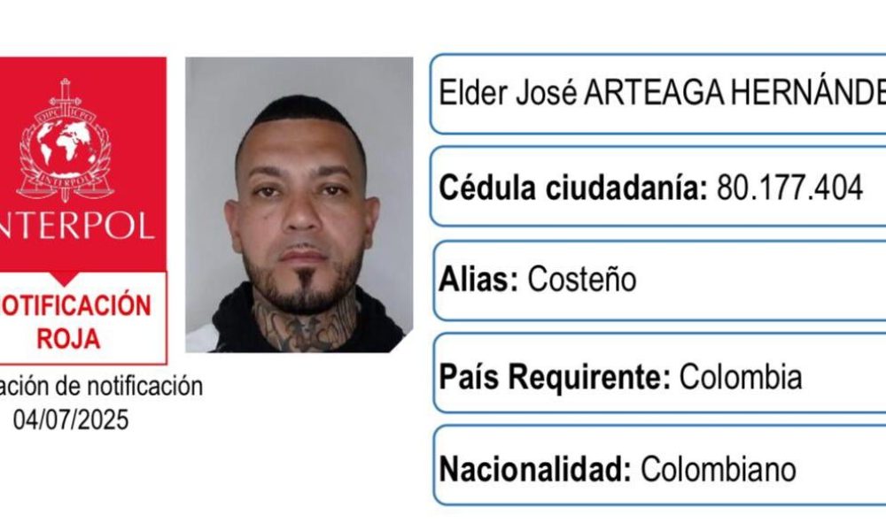 Expedición en tiempo récord: circula roja contra “El costeño” implicado en caso Miguel Uribe